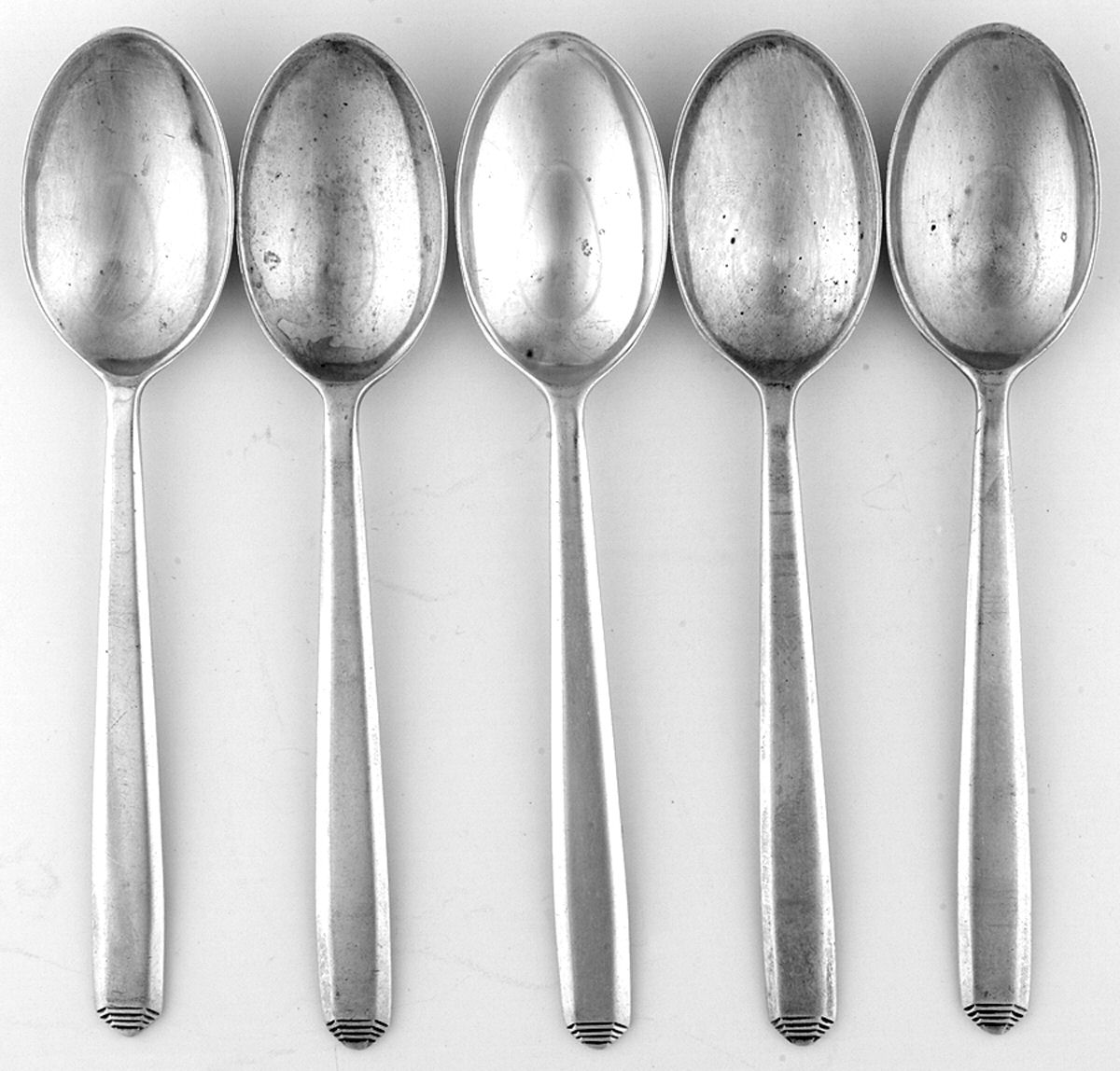 FKC3 (Sterling) (Set of 5) Demitasse Spoons by Frank Cobb-1