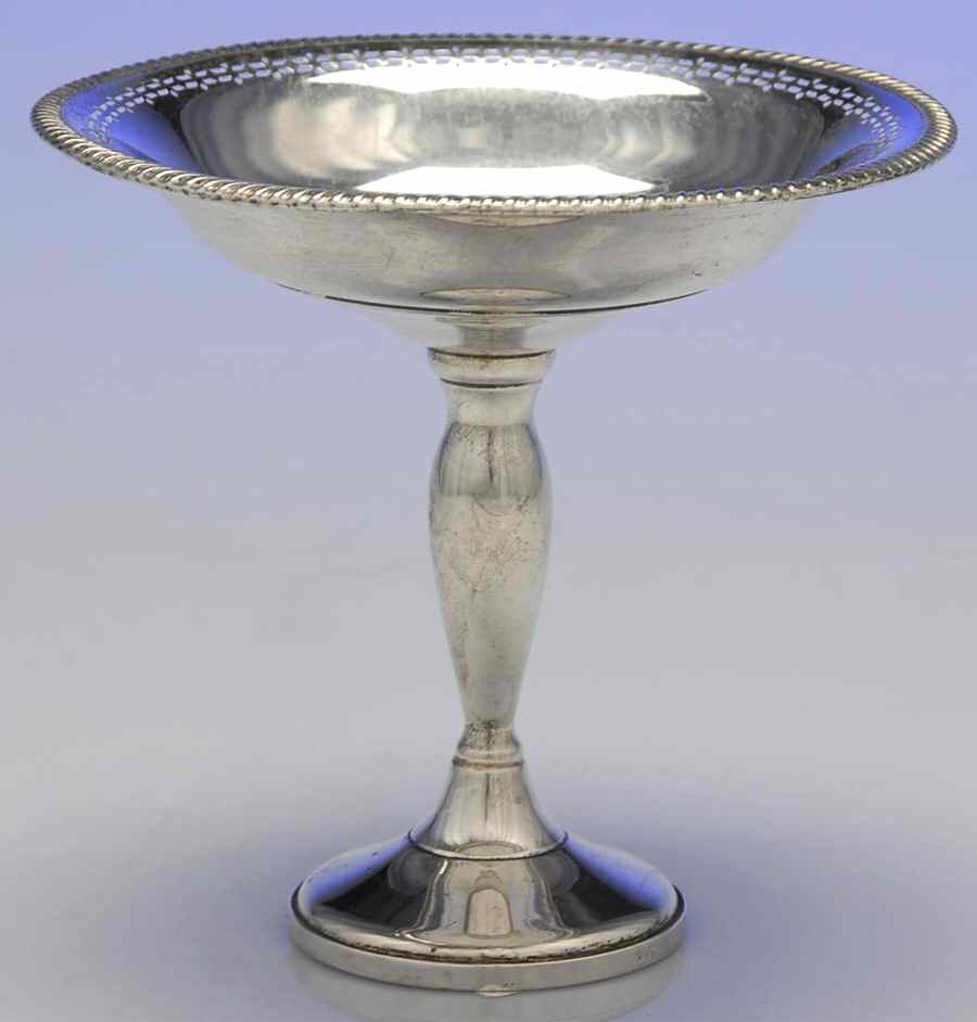 932 (Sterling, Hollowware) Weighted Round Compote (Height X Width) by Fisher Silversmiths-1
