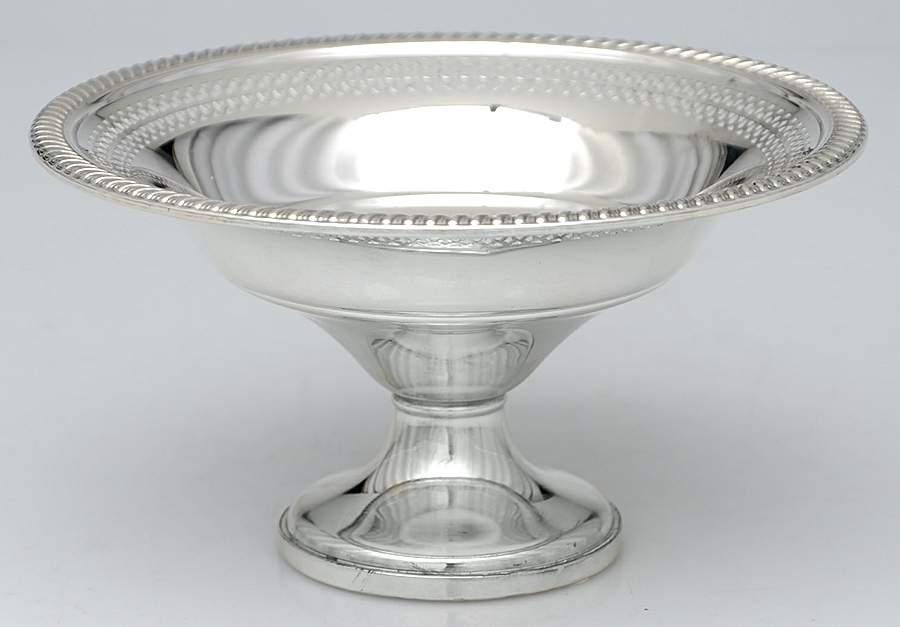 932 (Sterling, Hollowware) Weighted Round Compote (Height X Width) by Fisher Silversmiths-1