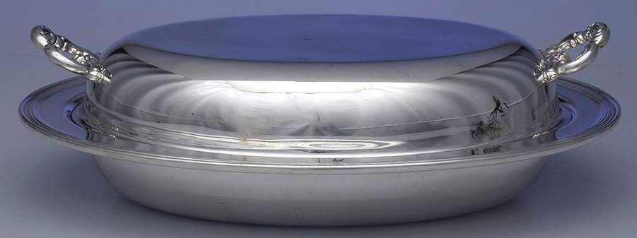 Silverplate Hollowware Double Vegetable Bowl by Fifth Avenue-1