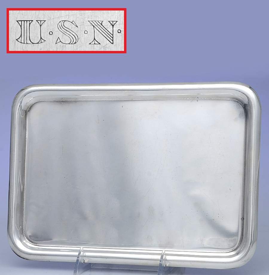 1740 (Silverplate, Hollowware) 11" Rectangular Tray by Friedman-1