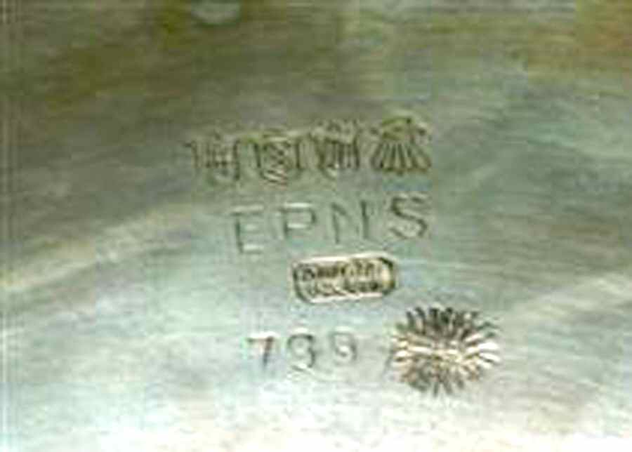 799 (Silverplate, Hollowware) Silverplate Sandwich Plate by Forbes-1