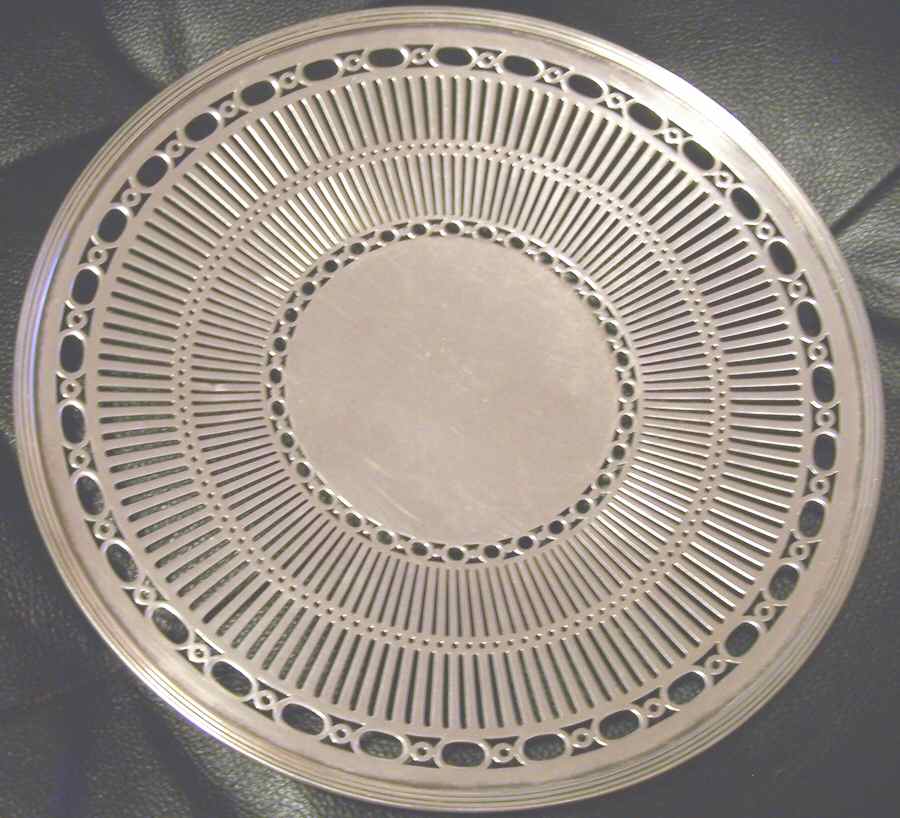 48 (Silverplate, Hollowware) Pierced Footed Cake Plate by Forbes-1