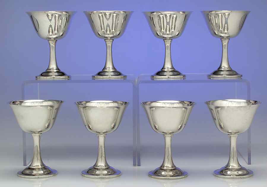 592 (Sterling, Hollowware) Champagne/Sherbet - Set of 8 by Fisher Silversmiths-1