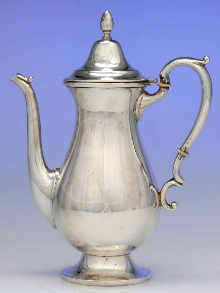 9437 (Sterling, Hollowware) Mini Coffee Pot by Fisher Silversmiths-1