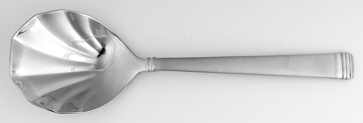Encore-Frosted (Stainless) Solid Serving Spoon by Fortunoff-1