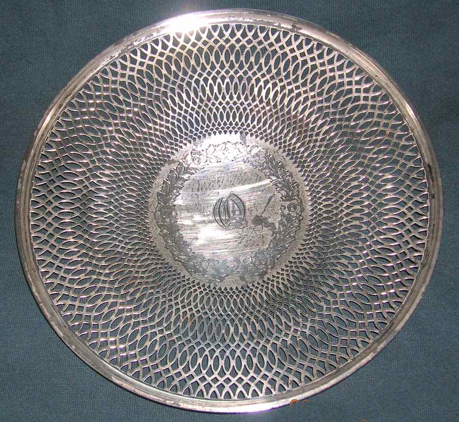 6549 (Sterling, Hollowware) Footed Pierced Cake Plate by Frank Whiting-1