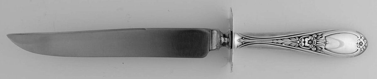 FWS33 (Sterling) Small Carving Knife W/Sterling Guard by Frank Whiting-1