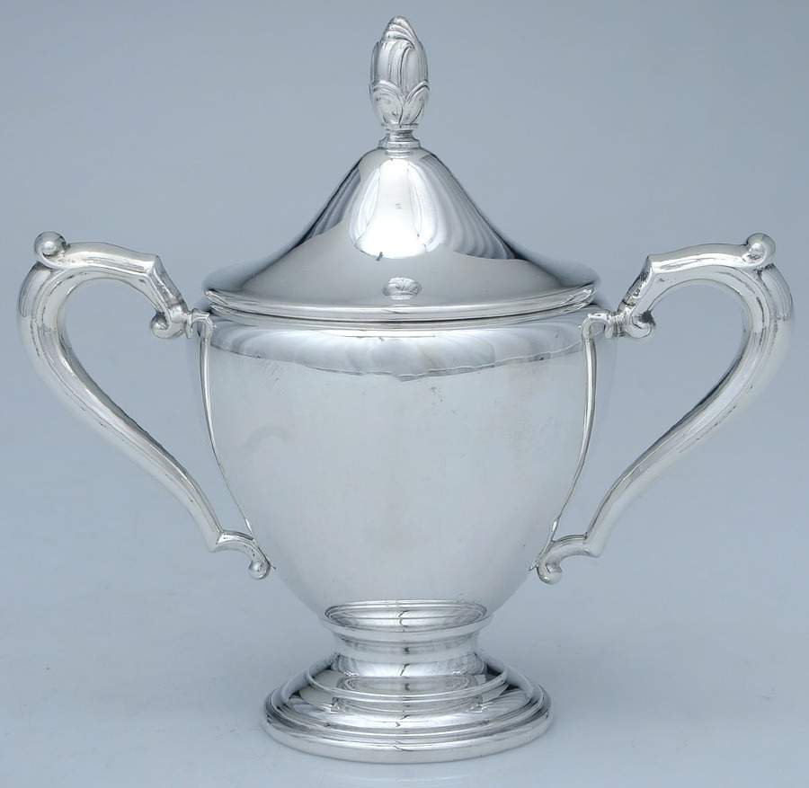 702 (Sterling, Hollowware) Sugar Bowl & Lid by Frank Whiting-1