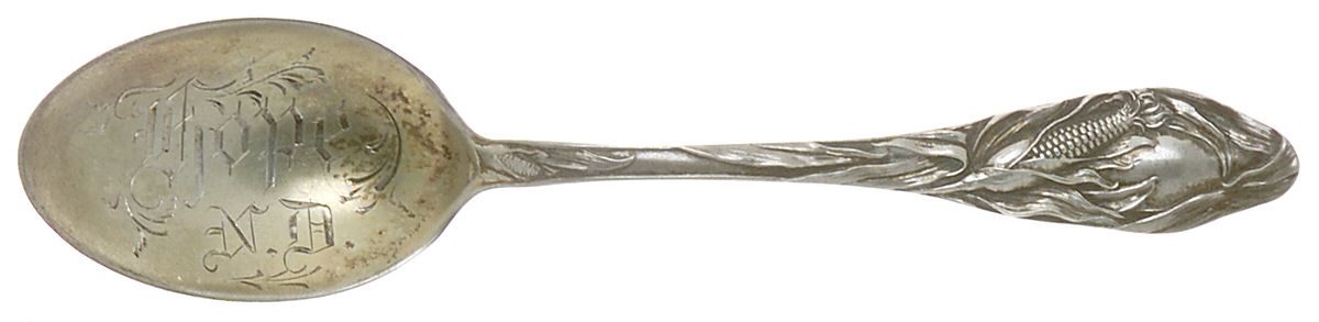 FES13 (Sterling) Souvenir Spoon (Five O'Clock) by Fessenden-1