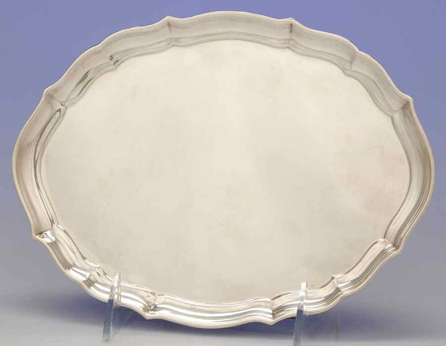 7402 (Sterling, Hollowware) 8" Oval Tray by Fisher Silversmiths-1