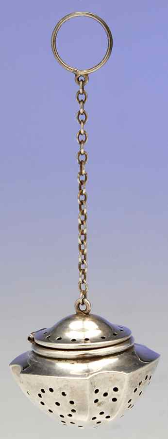 1644 (Sterling, Hollowware) Tea Ball with Chain by Frank Whiting-1