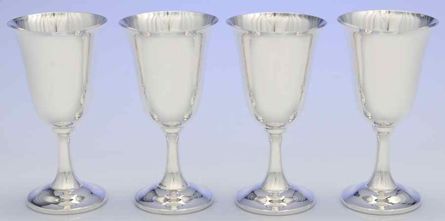 303 (Sterling, Hollowware) Water Goblet - Set of 4 by Fisher Silversmiths-1