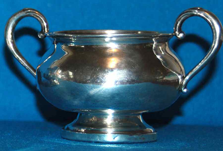 700 (Sterling, Hollowware) Mini Open Sugar Bowl by Fisher Silversmiths-1