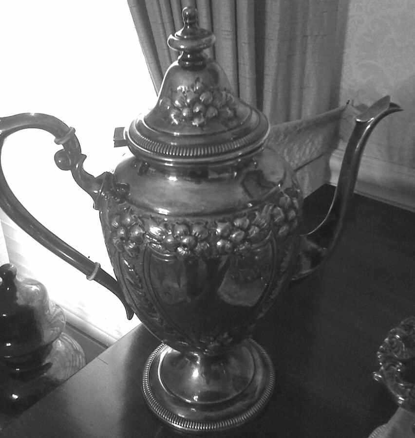2322 (Sterling, Hollowware) Coffee Pot by Fisher Silversmiths-1