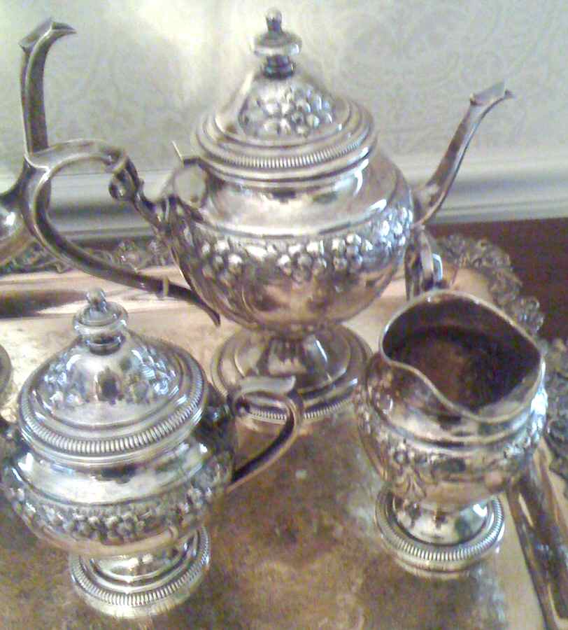 2322 (Sterling, Hollowware) Teapot by Fisher Silversmiths-1