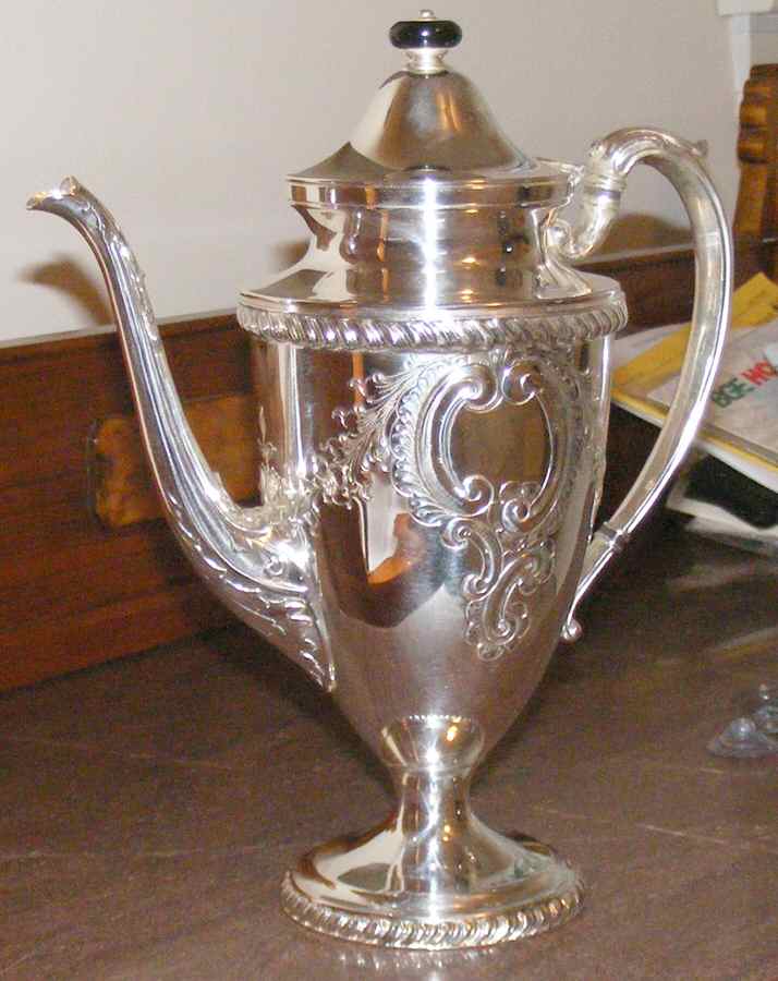 3299 (Silverplate, Hollowware) Silverplate Coffee Pot by Friedman-1