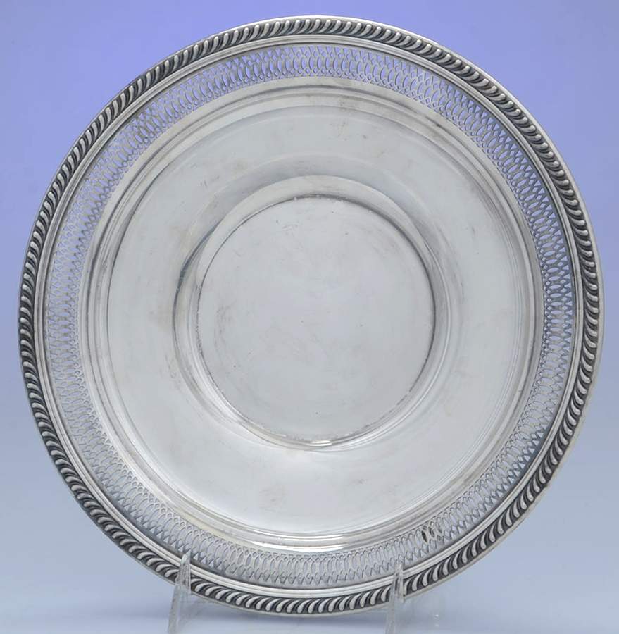 1904 (Silverplate, Hollowware) 10" Sandwich Plate by F B Rogers-1
