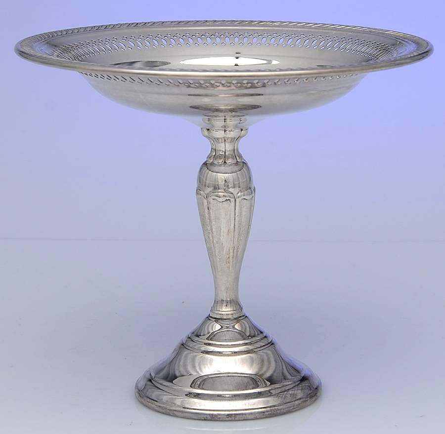 1904 (Silverplate, Hollowware) Round Compote (Height X Width) by F B Rogers-1