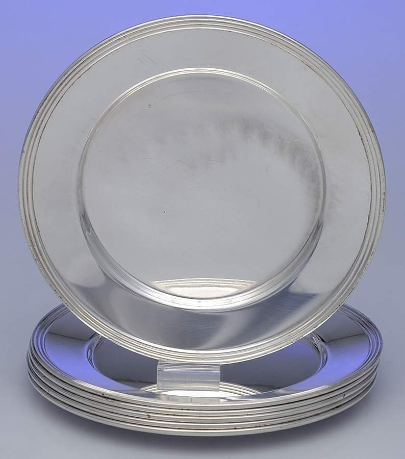 1025 (Silverplate, Hollowware) Bread & Butter Plate - Set of 6 by F B Rogers-1