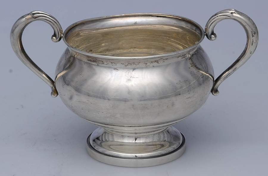 732 (Sterling, Hollowware) Weighted Mini Open Sugar by Fisher Silversmiths-1