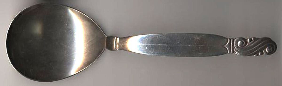 FWS36 (Sterling) Solid Salad Serving Spoon by Frank Whiting-1