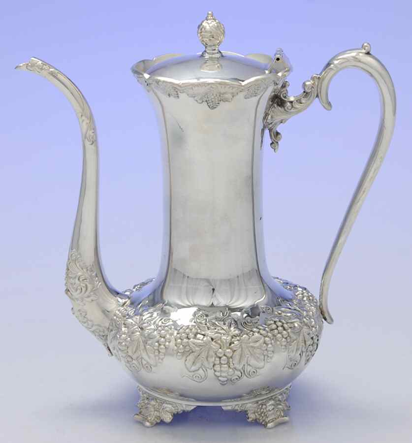 638 (Silverplate, Hollowware) Silverplate Mini Coffee Pot by Forbes-1