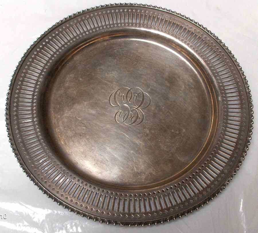 6141 (Sterling, Hollowware) Round Sterling Tray by Frank Whiting-1