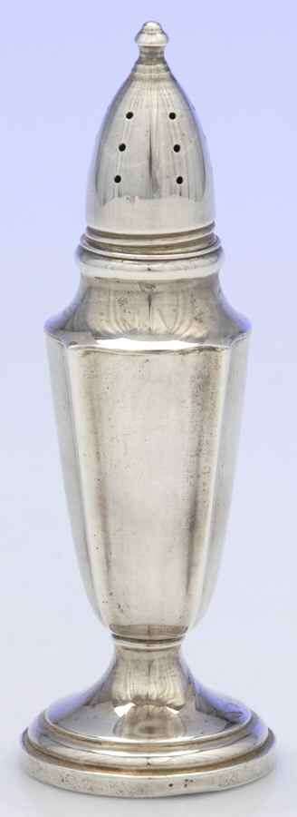 453 (Sterling, Hollowware) Weighted Pepper Shaker by Fisher Silversmiths-1