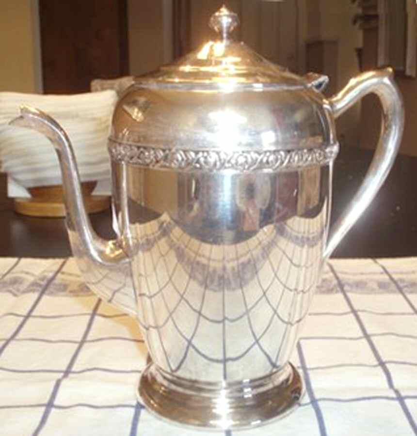 1600 (Silverplate, Hollowware) Silverplate Coffee Pot by F B Rogers-1