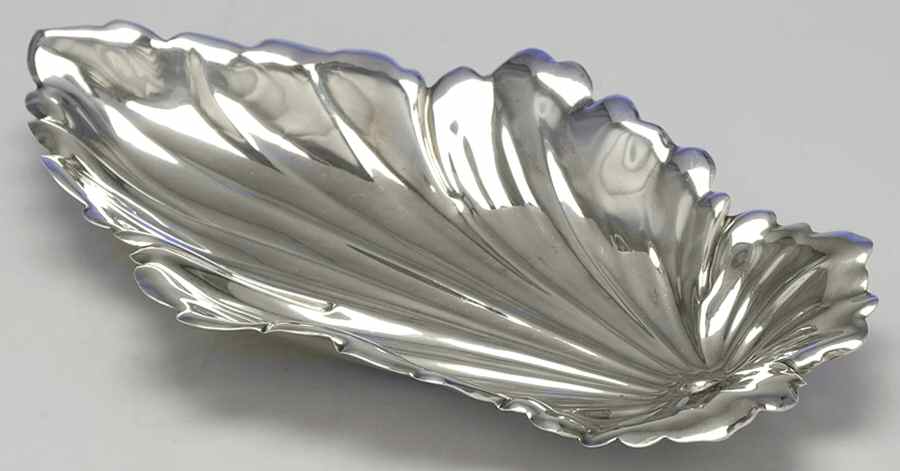 2256 (Sterling, Hollowware) Leaf Tray by Fisher Silversmiths-1