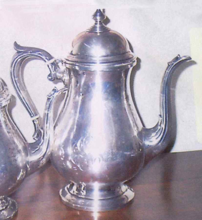 Early Georgian (Sterling, Hollowware) Coffee Pot by Fisher Silversmiths-1