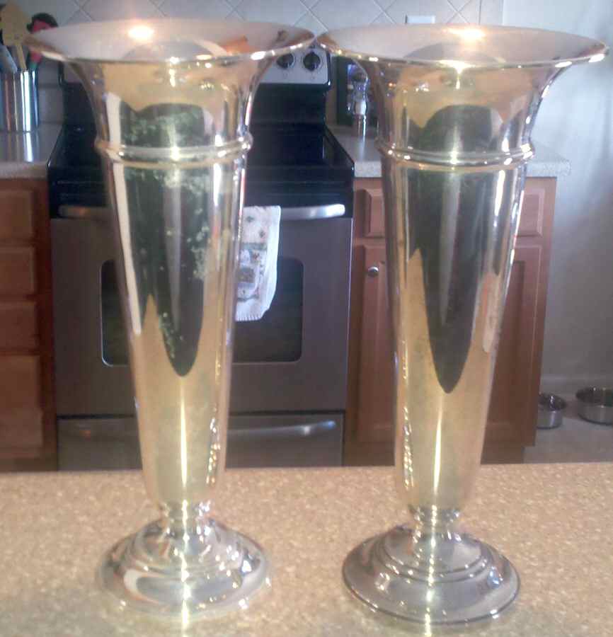 905 (Sterling, Hollowware) Sterling Trumpet Vase by Frank Whiting-1