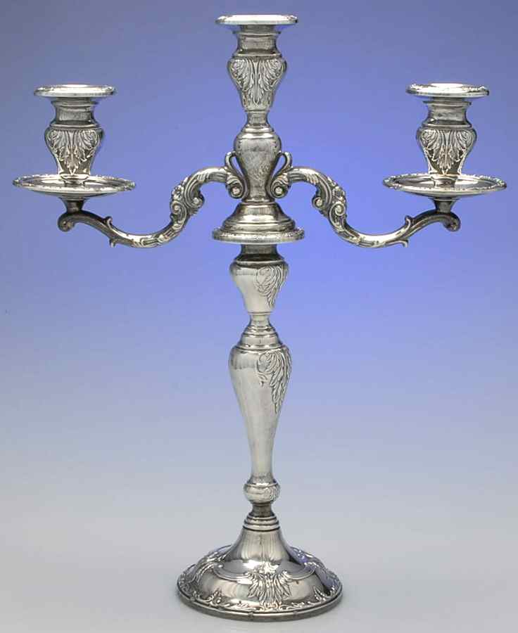 2069 (Sterling, Hollowware) 17" 3 Lt Weighted Candelabra by Frank Whiting-1