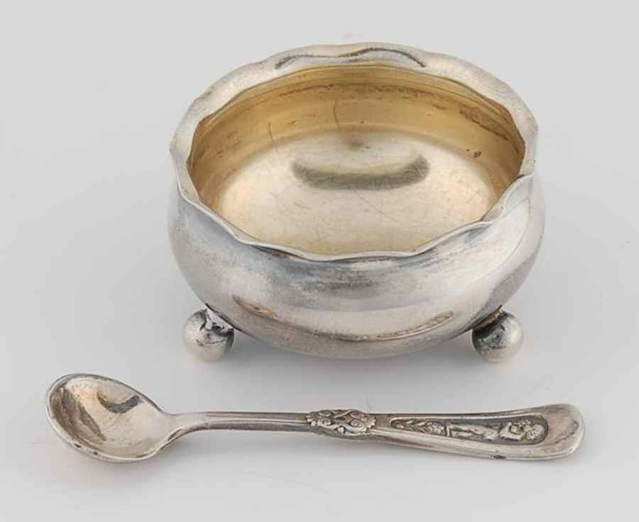 359 (Sterling, Hollowware) Open Salt Individual by Frank Whiting-1