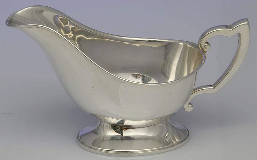 1002 (Sterling, Hollowware) Sterling Gravy Boat No Underplate by Fisher Silversmiths-1