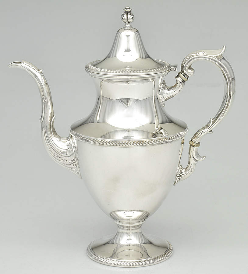 Gadroon (Sterling, Hollowware) Coffee Pot by Fisher Silversmiths-1