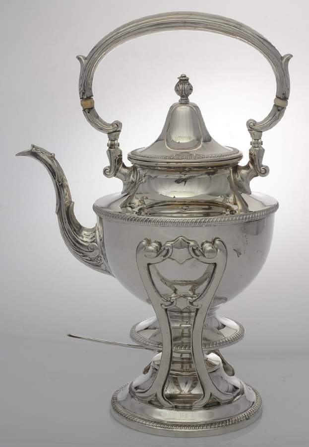 Gadroon (Sterling, Hollowware) Kettle, Stand & Burner by Fisher Silversmiths-1