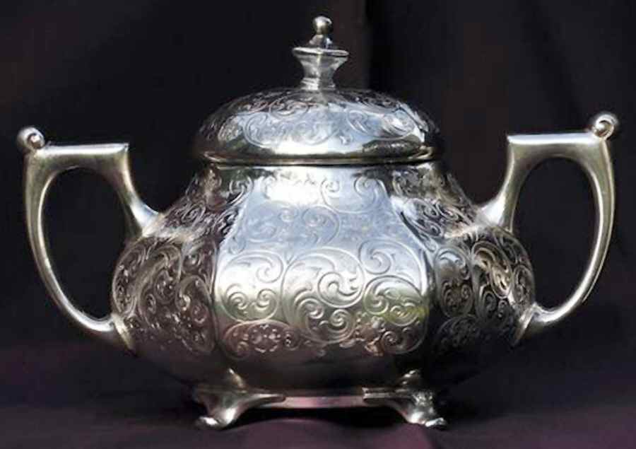 235 (Silverplate, Hollowware) Sugar Bowl & Lid by Forbes-1