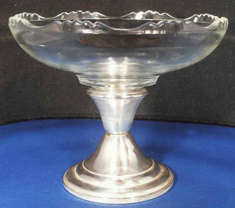 271 (Sterling, Hollowware) Glass Compote & Sterling Base by Frank Whiting-1