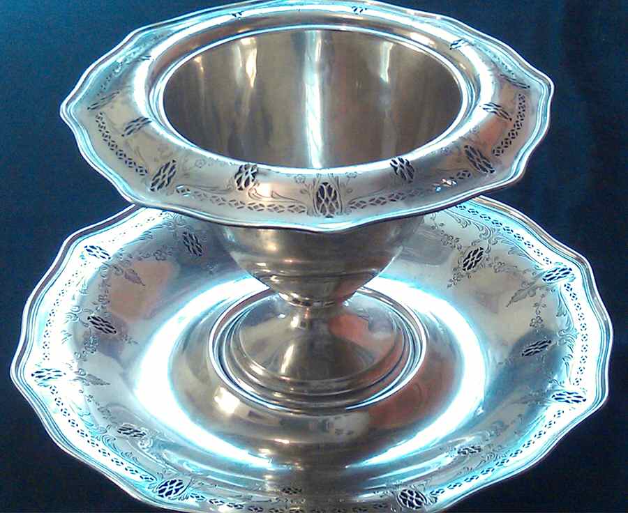 9053 (Sterling, Hollowware) Centerpiece with Underplate by Frank Whiting-1