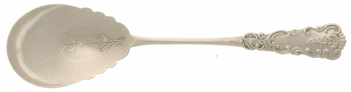 FES18 (Sterling) Bright Cut Bowl Sugar Spoon by Fessenden-1