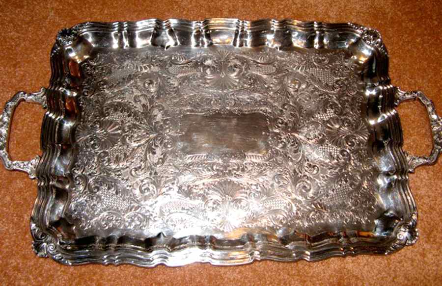 3198 (Silverplate, Hollowware) 21" Waiter Tray by Friedman-1