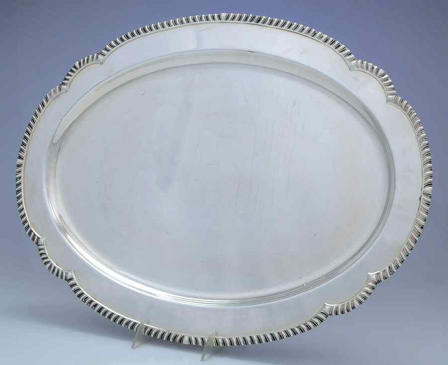 2150 (Silverplate, Hollowware) 22" Oval Serving Platter by Friedman-1