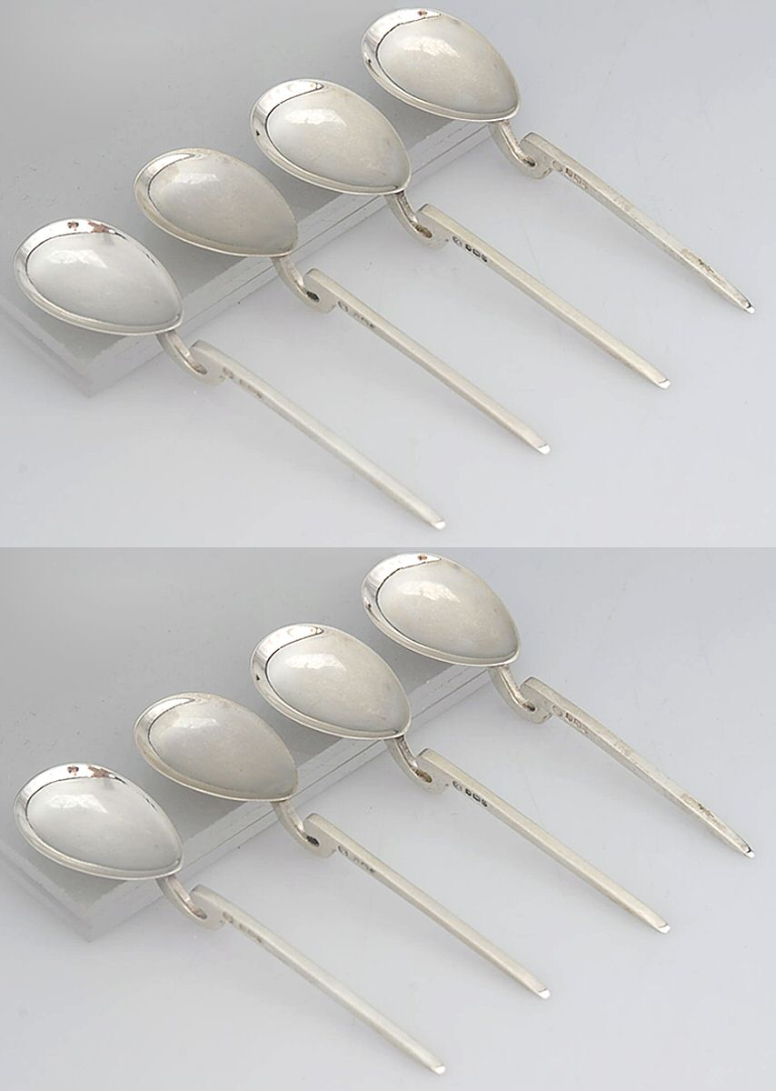 FHO2 (Sterling) (Set of 8) Demitasse Spoon by Francis Howard LTD-1
