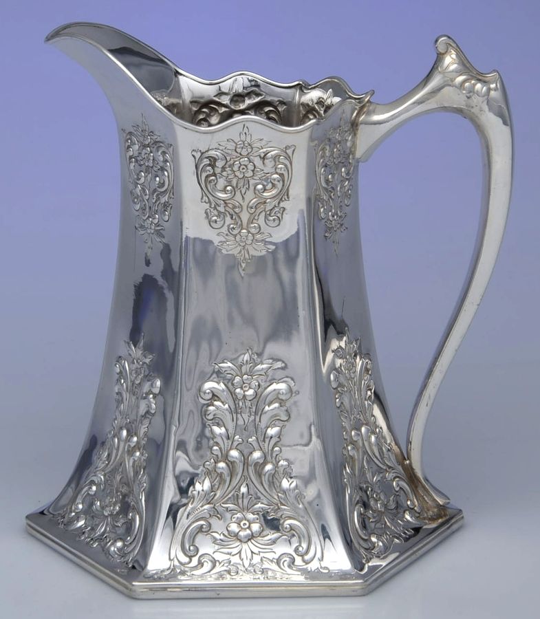 242 (Silverplate, Hollowware) Silverplate Water Pitcher by Forbes-1