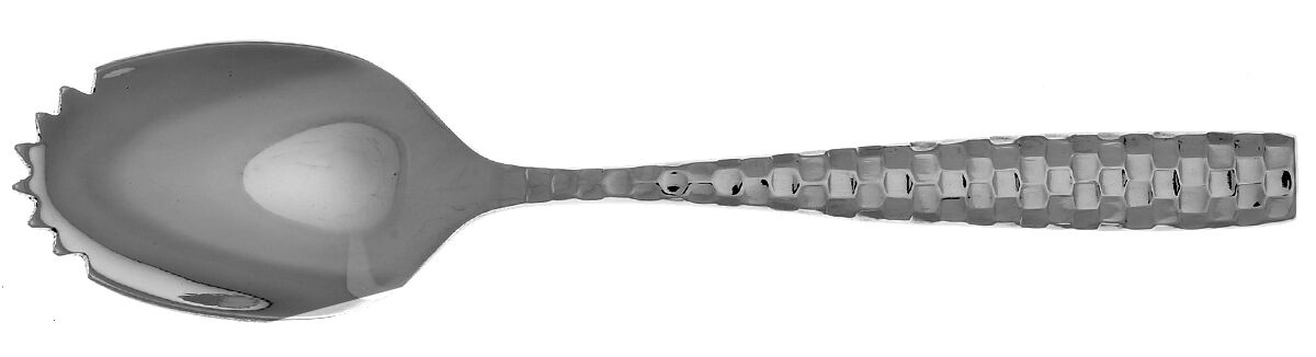 Lucca Faceted (Stainless) Fruit/Orange Spoon Individual, Serrated Bowl HC by Fortessa-1