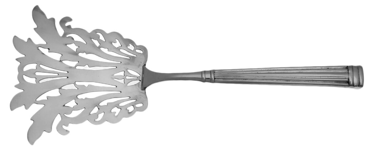 Doria (Stainless) Asparagus Serving Fork Solid Stainless HC by Fortessa-1