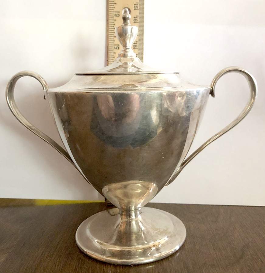 259 (Silverplate, Hollowware) Sugar Bowl & Lid by Forbes-1