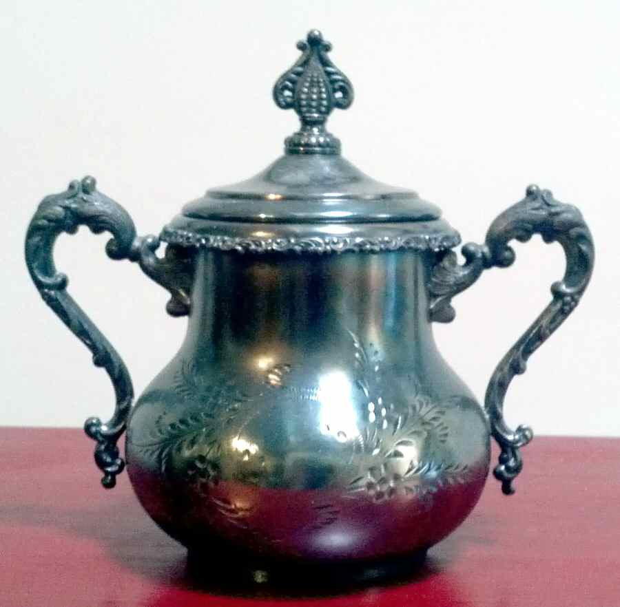 178 (Silverplate, Hollowware) Sugar Bowl & Lid by Forbes-1